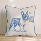 Boston Terrier Pickleball Throw Pillow - Hillcroft Home