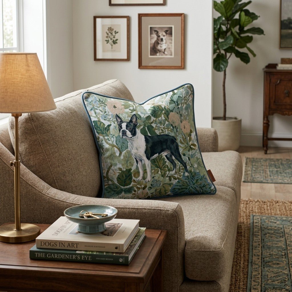 Boston Terrier Power Throw Pillow - Hillcroft Home