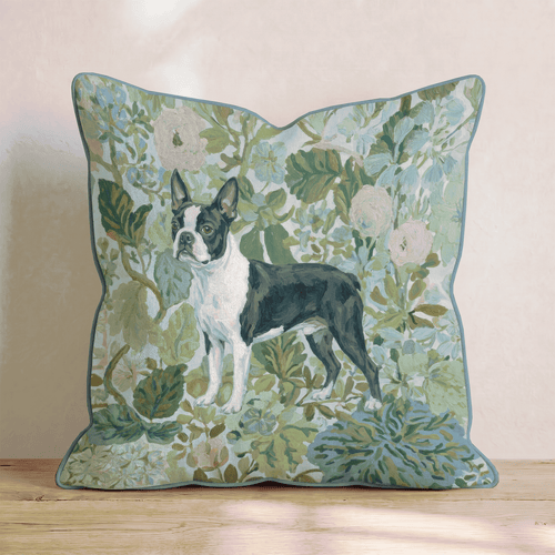 Boston Terrier Power Throw Pillow - Hillcroft Home