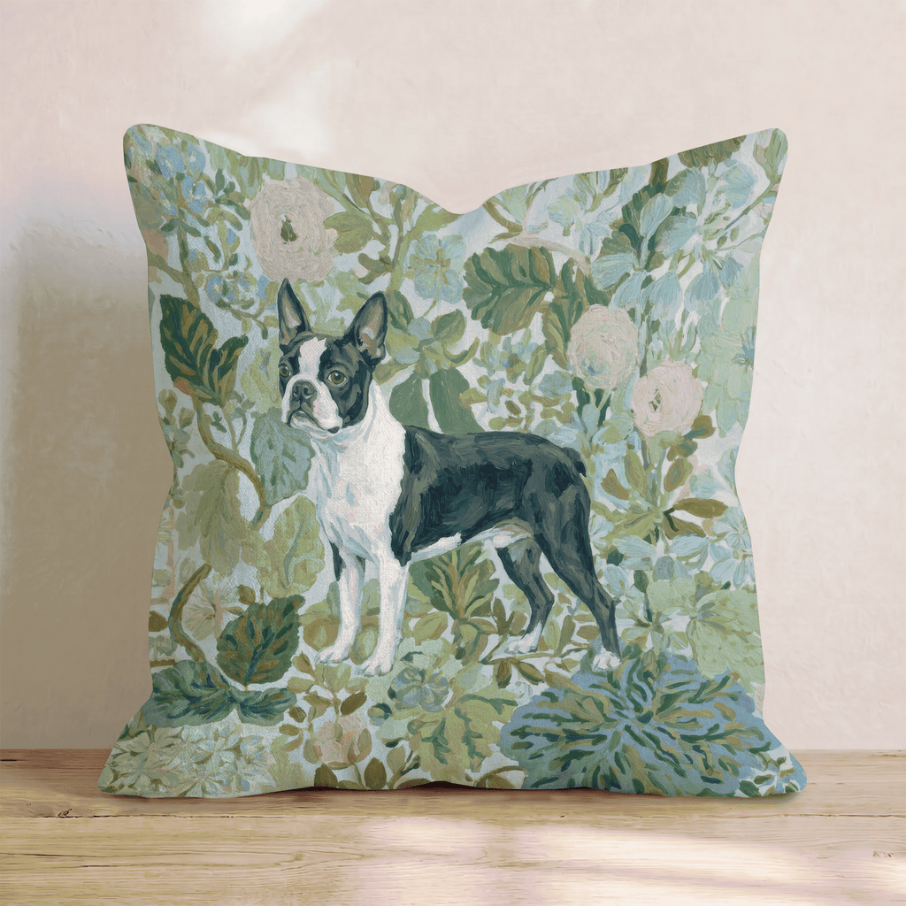 Boston Terrier Power Throw Pillow - Hillcroft Home