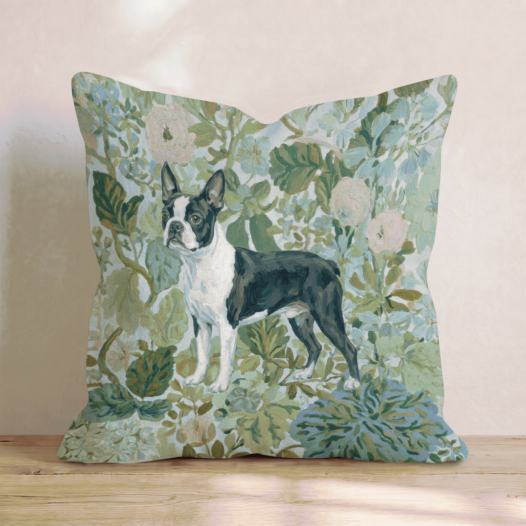 Boston Terrier Power Throw Pillow - Hillcroft Home