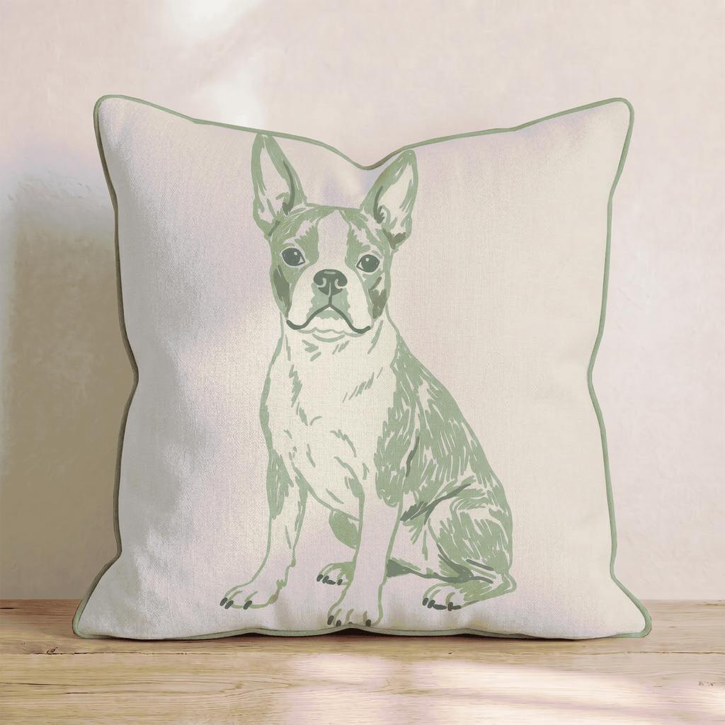 Boston Terrier Throw Pillow - Hillcroft Home