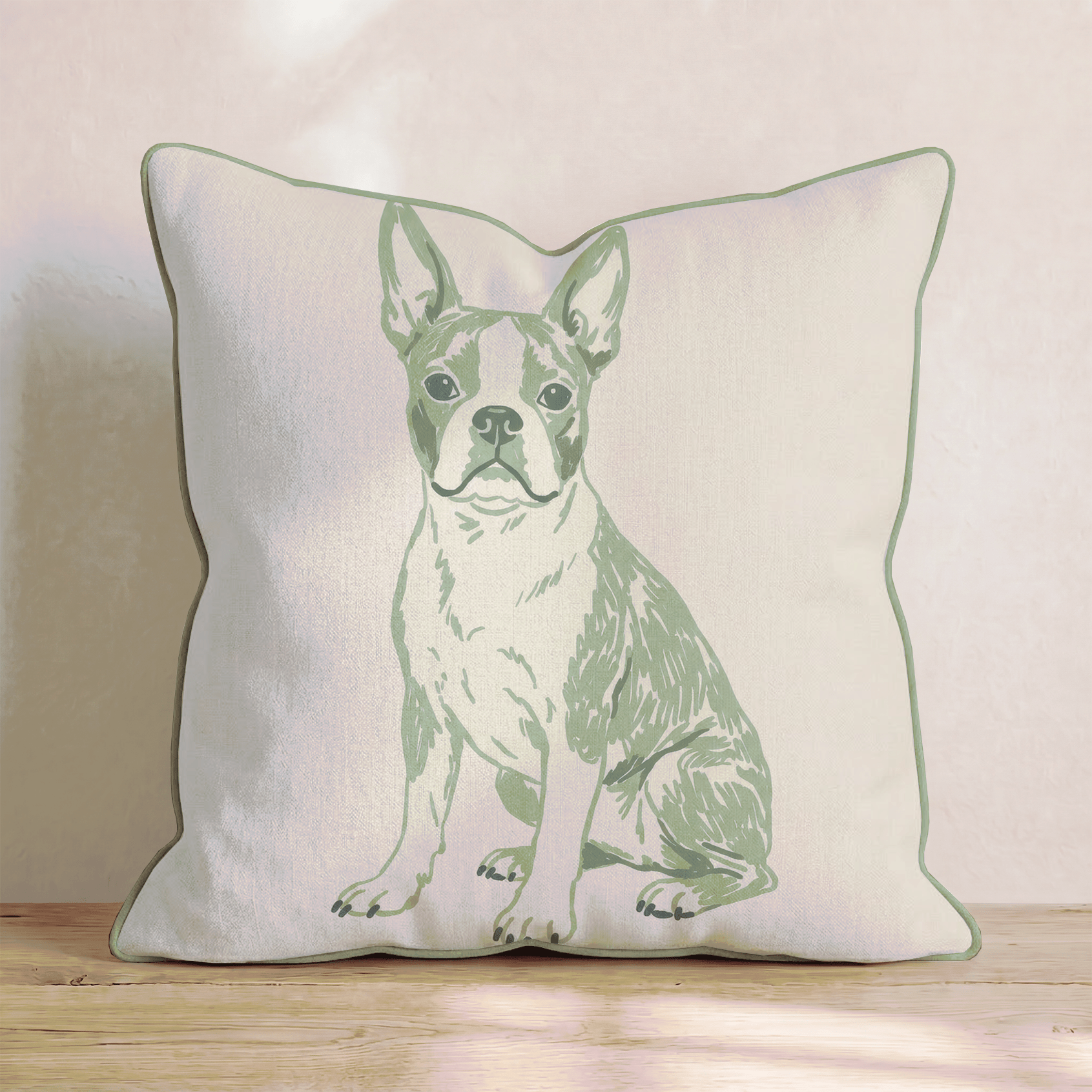 Boston Terrier Throw Pillow - Hillcroft Home