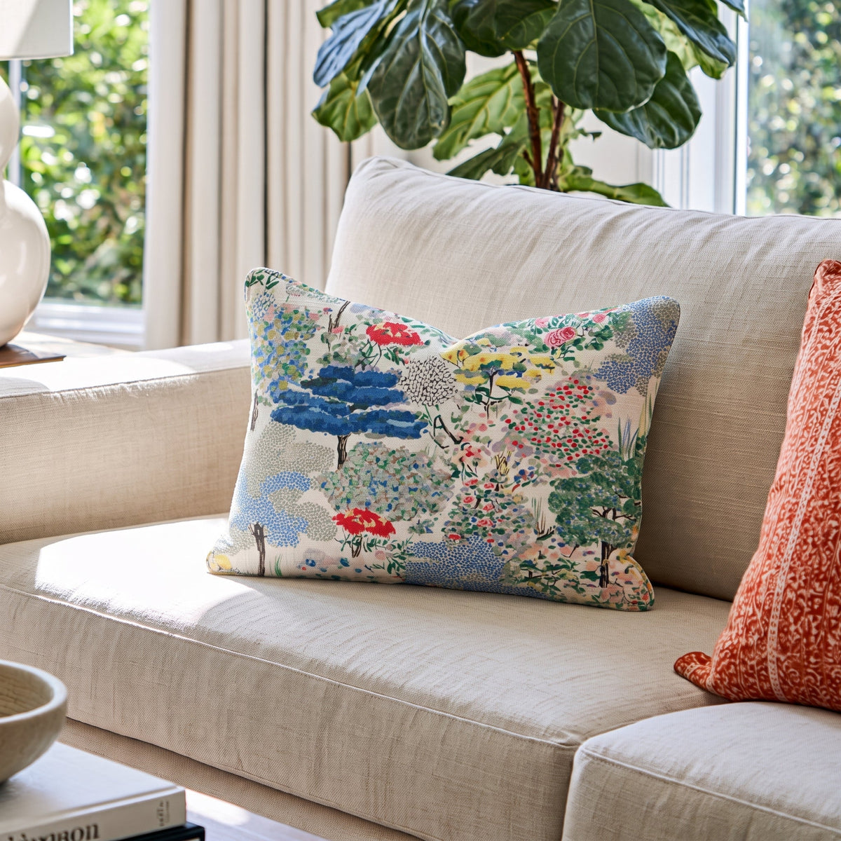Botanical Bloom Throw Pillow throw pillow - Hillcroft Home