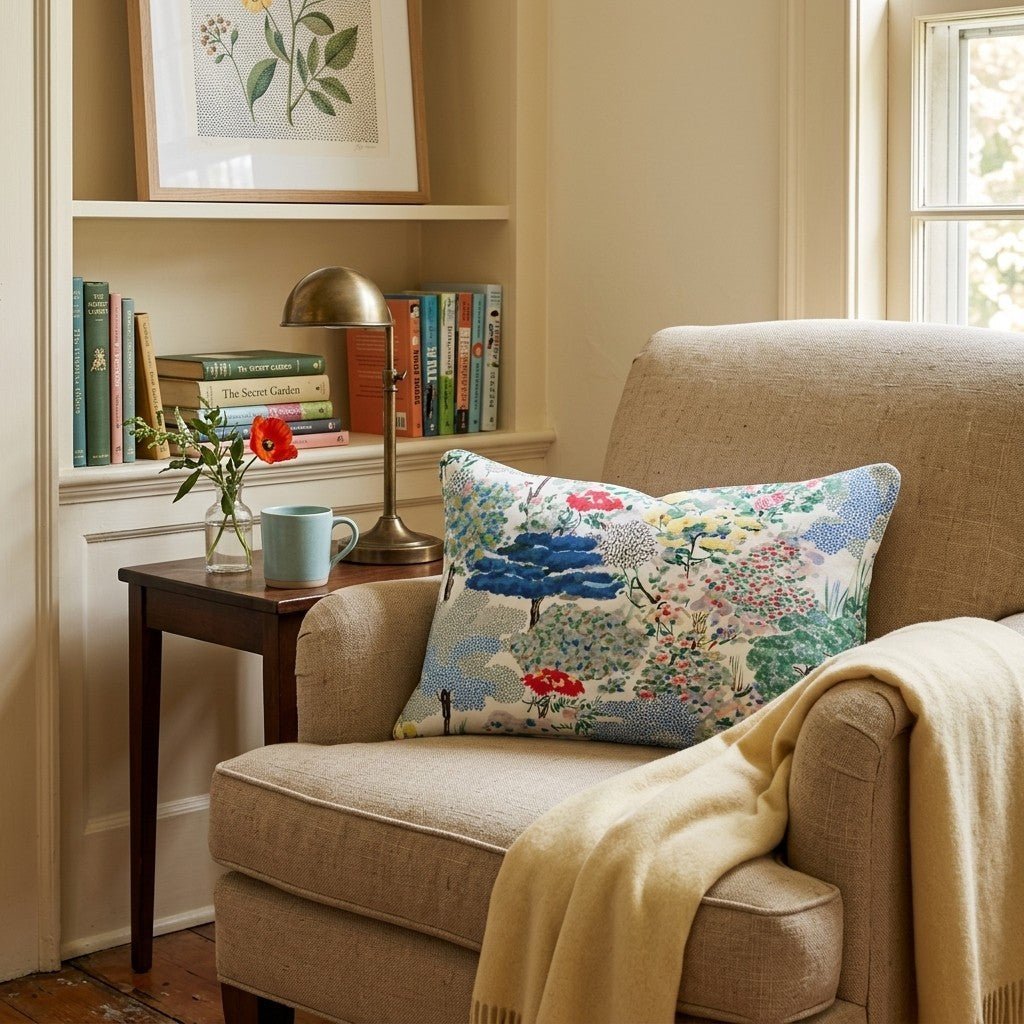 Botanical Bloom Throw Pillow - Hillcroft Home