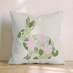 Botanical Bunny Throw Pillow - Hillcroft Home