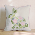 Botanical Bunny Throw Pillow - Hillcroft Home