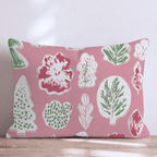 Botanical Cookie Pink Throw Pillow - Hillcroft Home