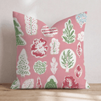 Botanical Cookie Pink Throw Pillow - Hillcroft Home