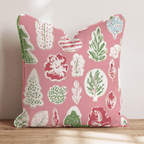 Botanical Cookie Pink Throw Pillow - Hillcroft Home