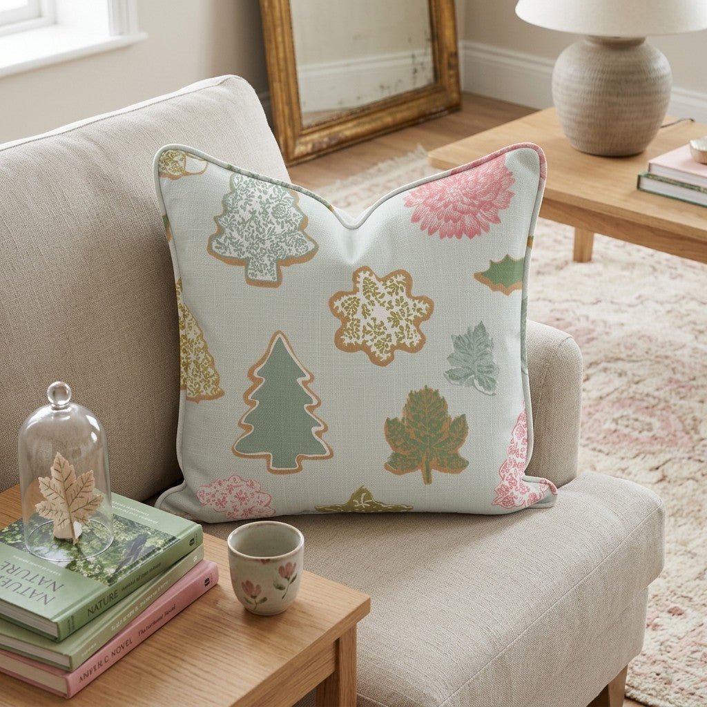 Botanical Cookie Sage Throw Pillow - Hillcroft Home