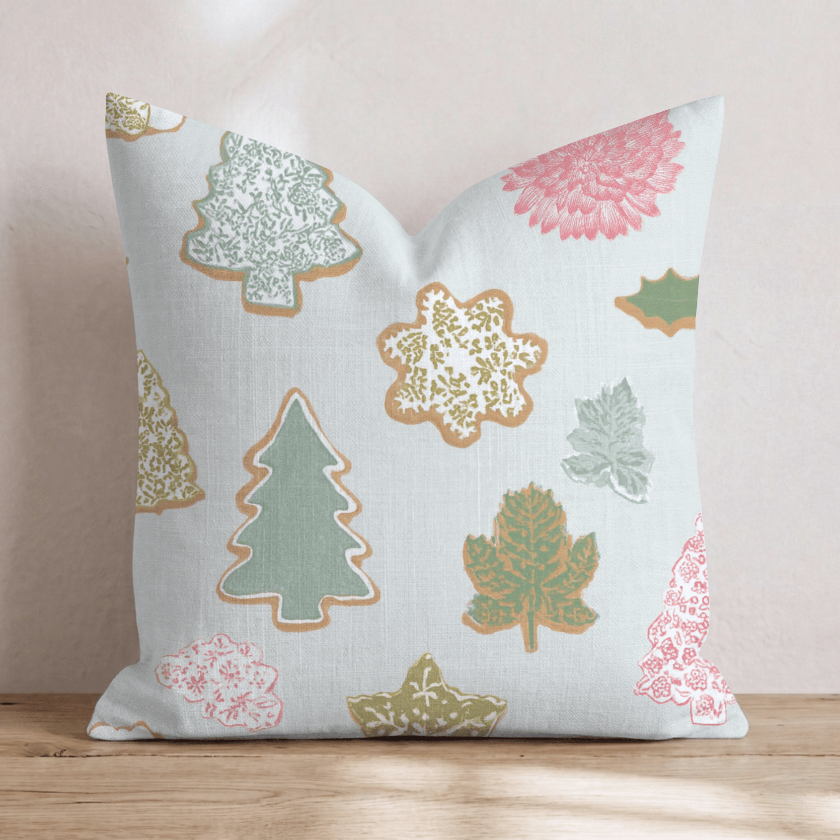Botanical Cookie Sage Throw Pillow - Hillcroft Home