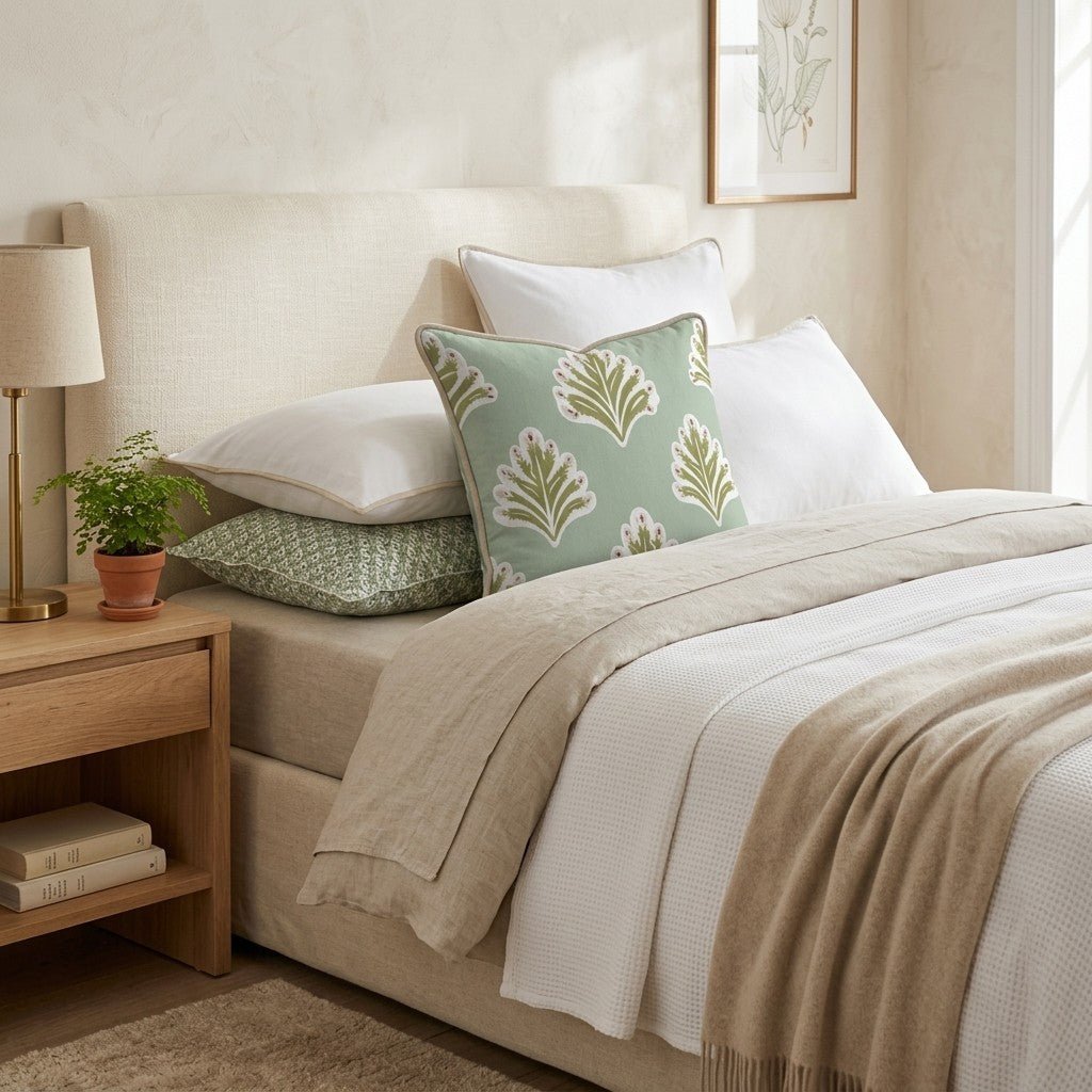 Botanical Damask Throw Pillow - Hillcroft Home
