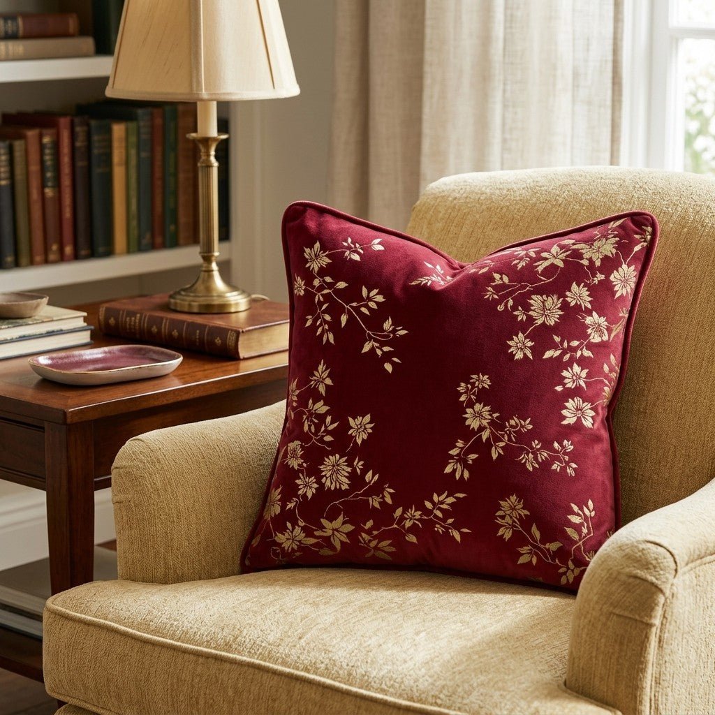 Botanical Elegance Throw Pillow - Hillcroft Home