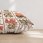 Botanical Quilt Blocks Throw Pillow - Hillcroft Home