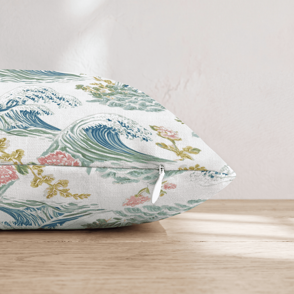 Botanical Waves Throw Pillow - Hillcroft Home