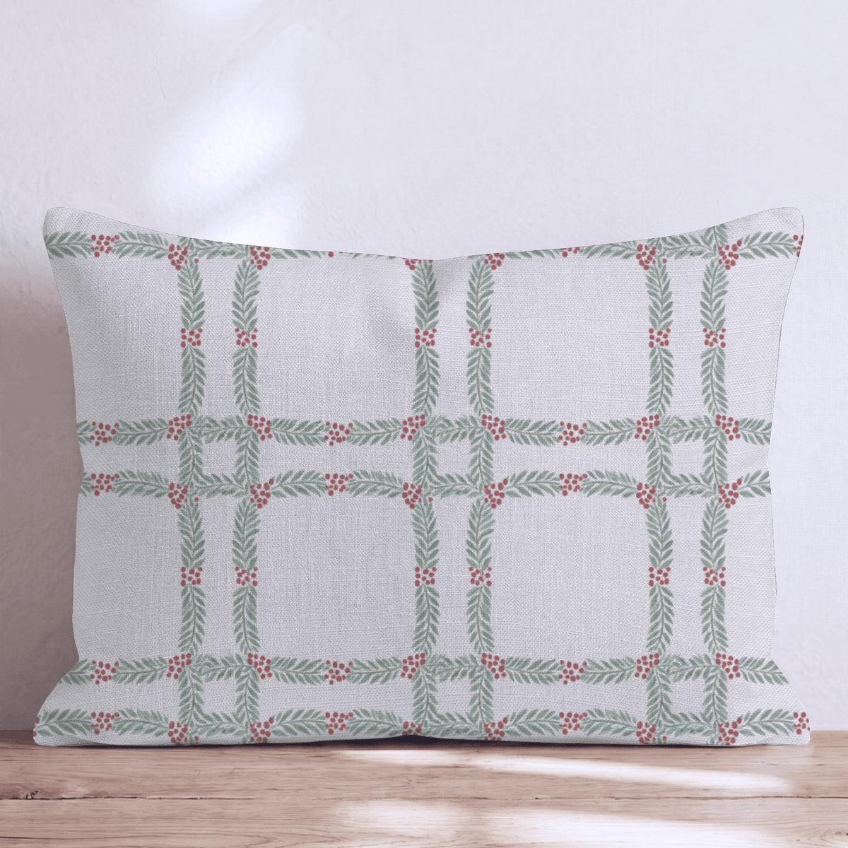 Bough Check Throw Pillow throw pillow - Hillcroft Home