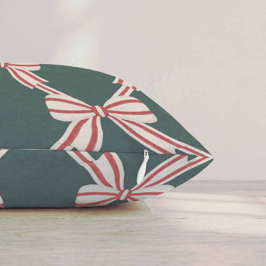 Bow Ho Ho Throw Pillow throw pillow - Hillcroft Home