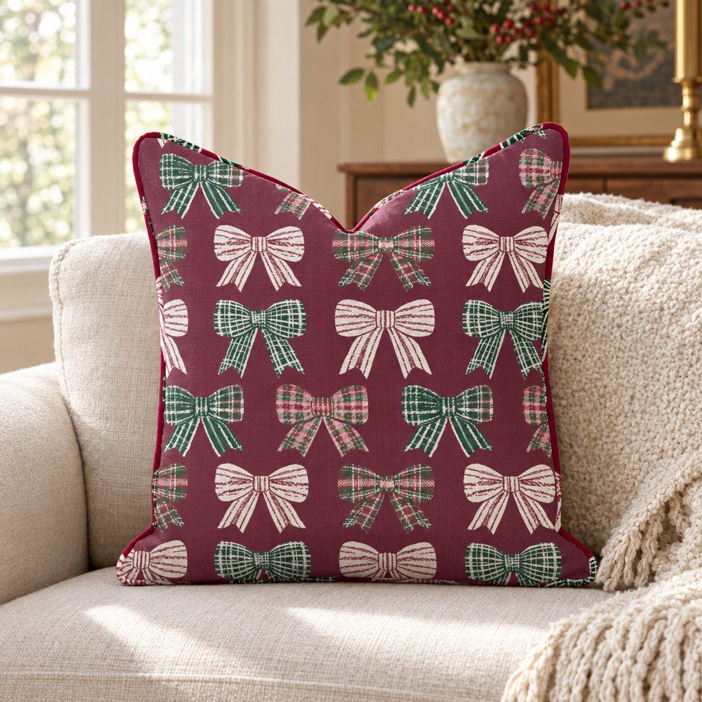 Bow Me Away Throw Pillow throw pillow - Hillcroft Home