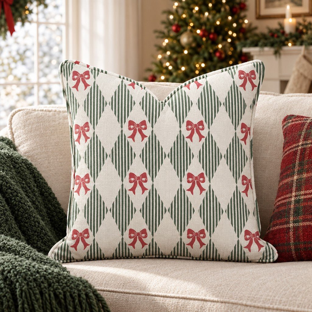 Bow-n Voyage Throw Pillow throw pillow - Hillcroft Home