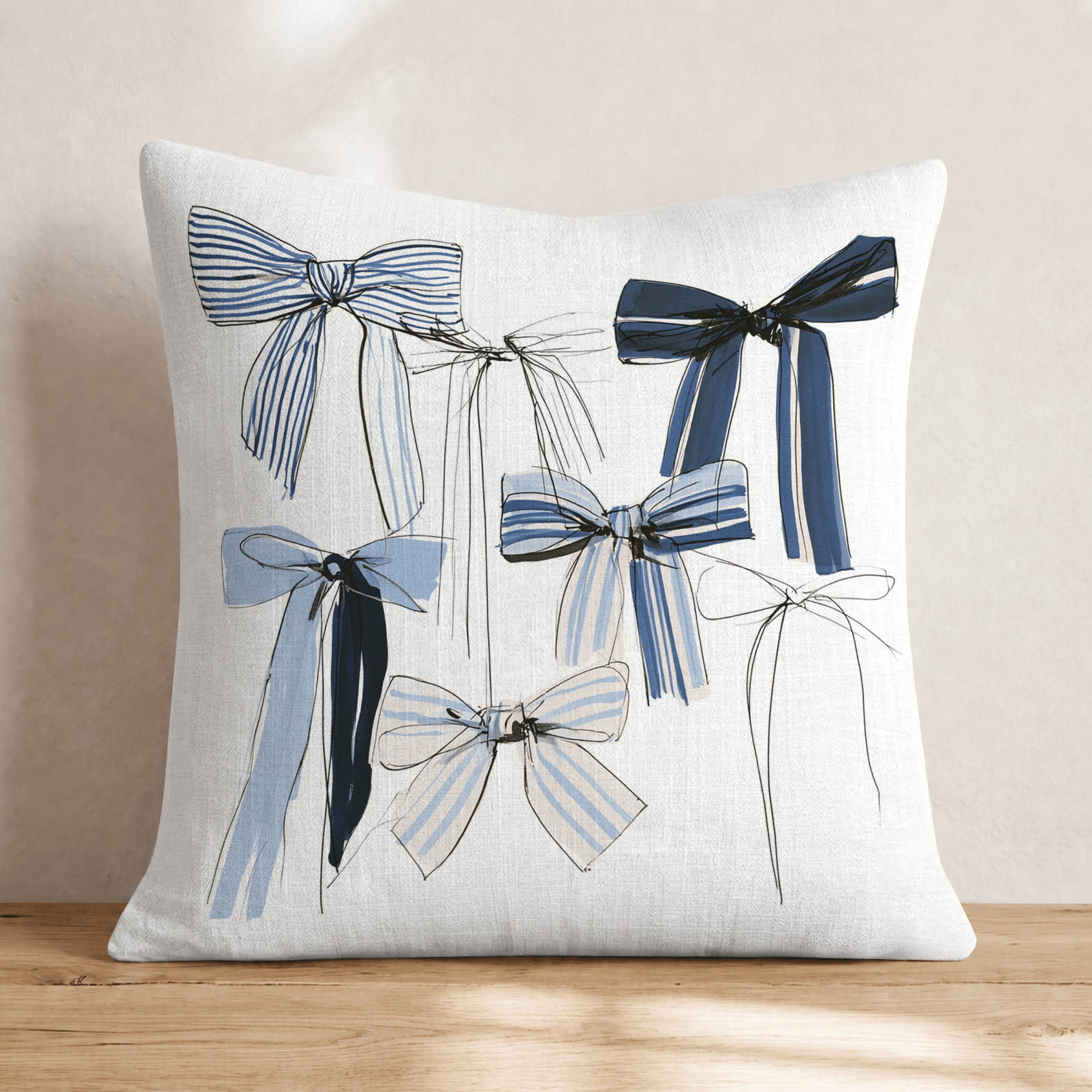 Bows and Moscatos Throw Pillow - Hillcroft Home