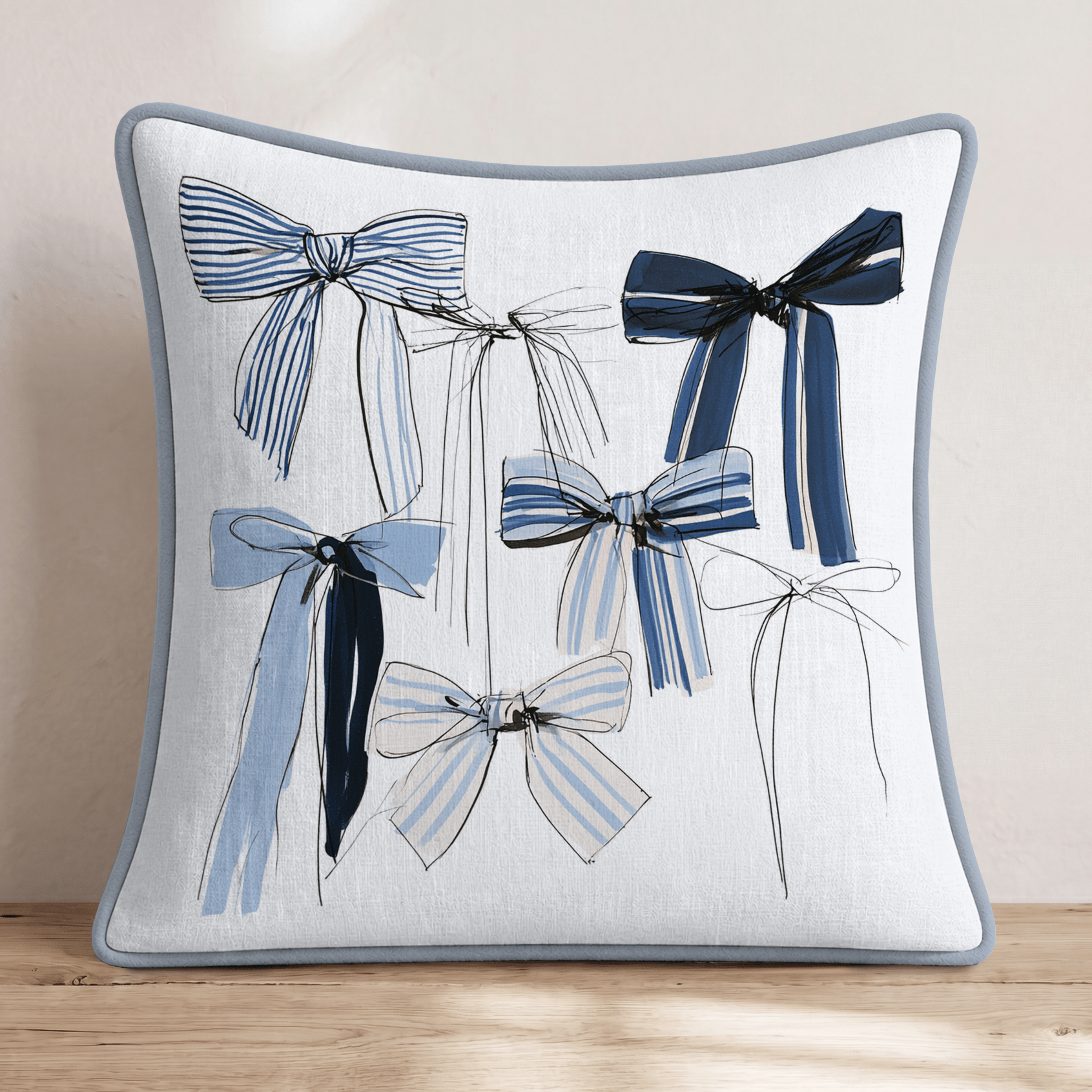 Bows and Moscatos Throw Pillow - Hillcroft Home