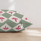 Bows and Stripes Throw Pillow - Hillcroft Home