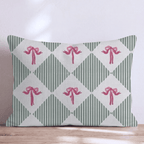 Bows and Stripes Throw Pillow - Hillcroft Home