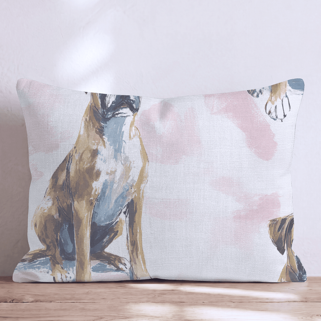 Boxer Born Throw Pillow - Hillcroft Home