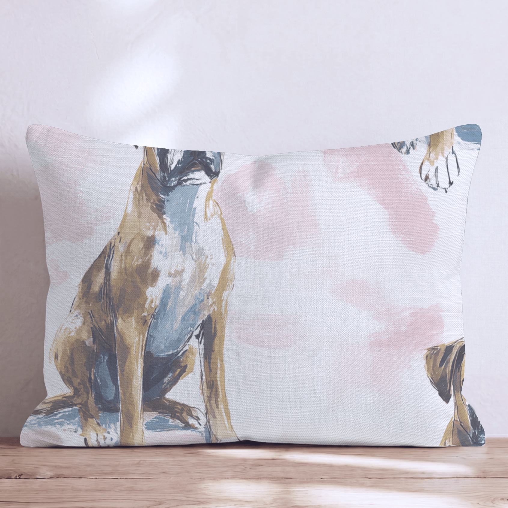 Boxer Born Throw Pillow - Hillcroft Home