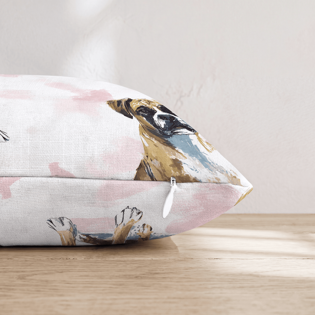 Boxer Born Throw Pillow - Hillcroft Home