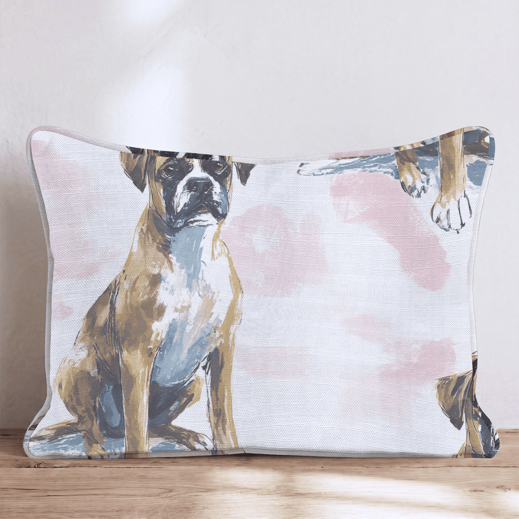 Boxer Born Throw Pillow - Hillcroft Home