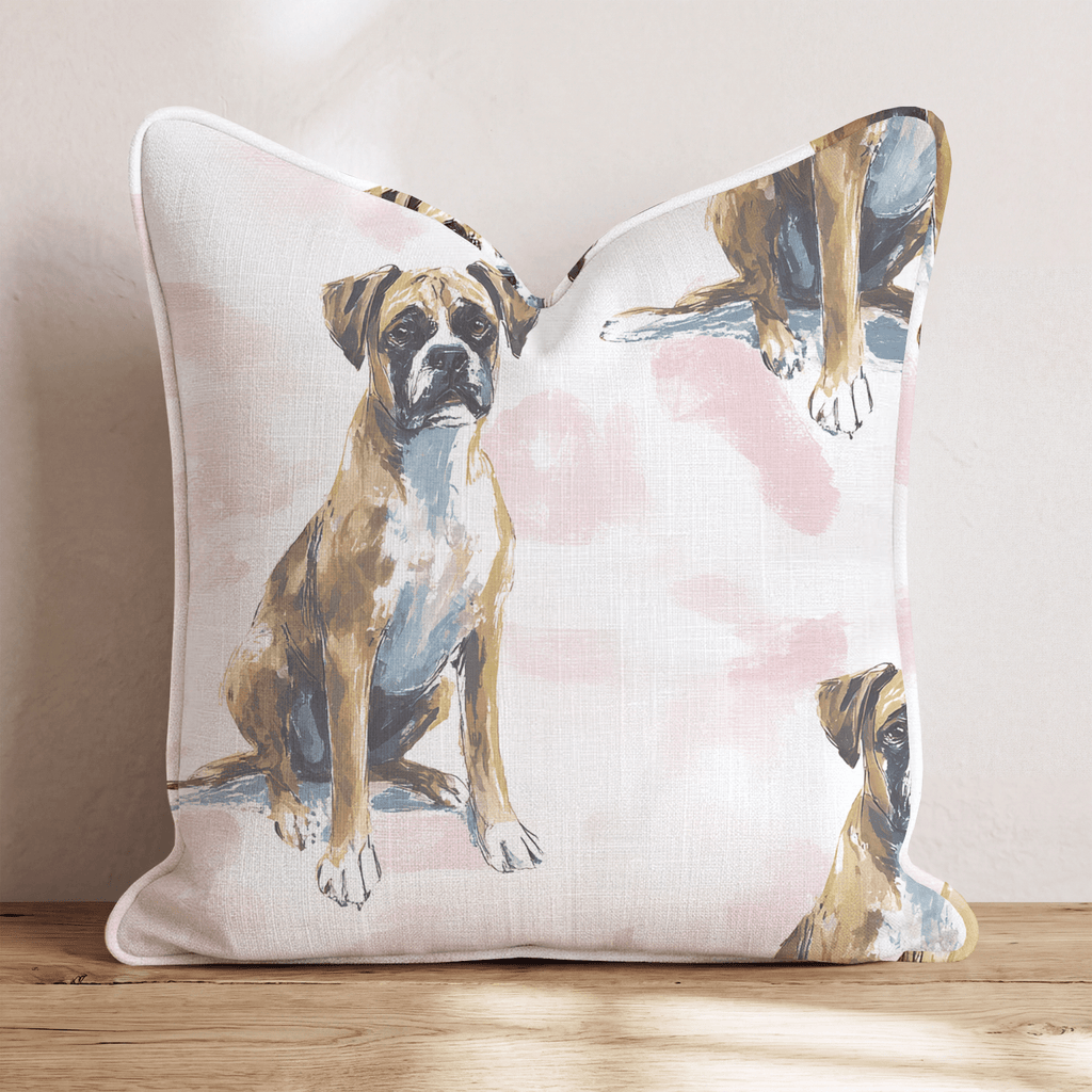 Boxer Born Throw Pillow - Hillcroft Home