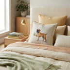 Boxer Matcha Throw Pillow - Hillcroft Home