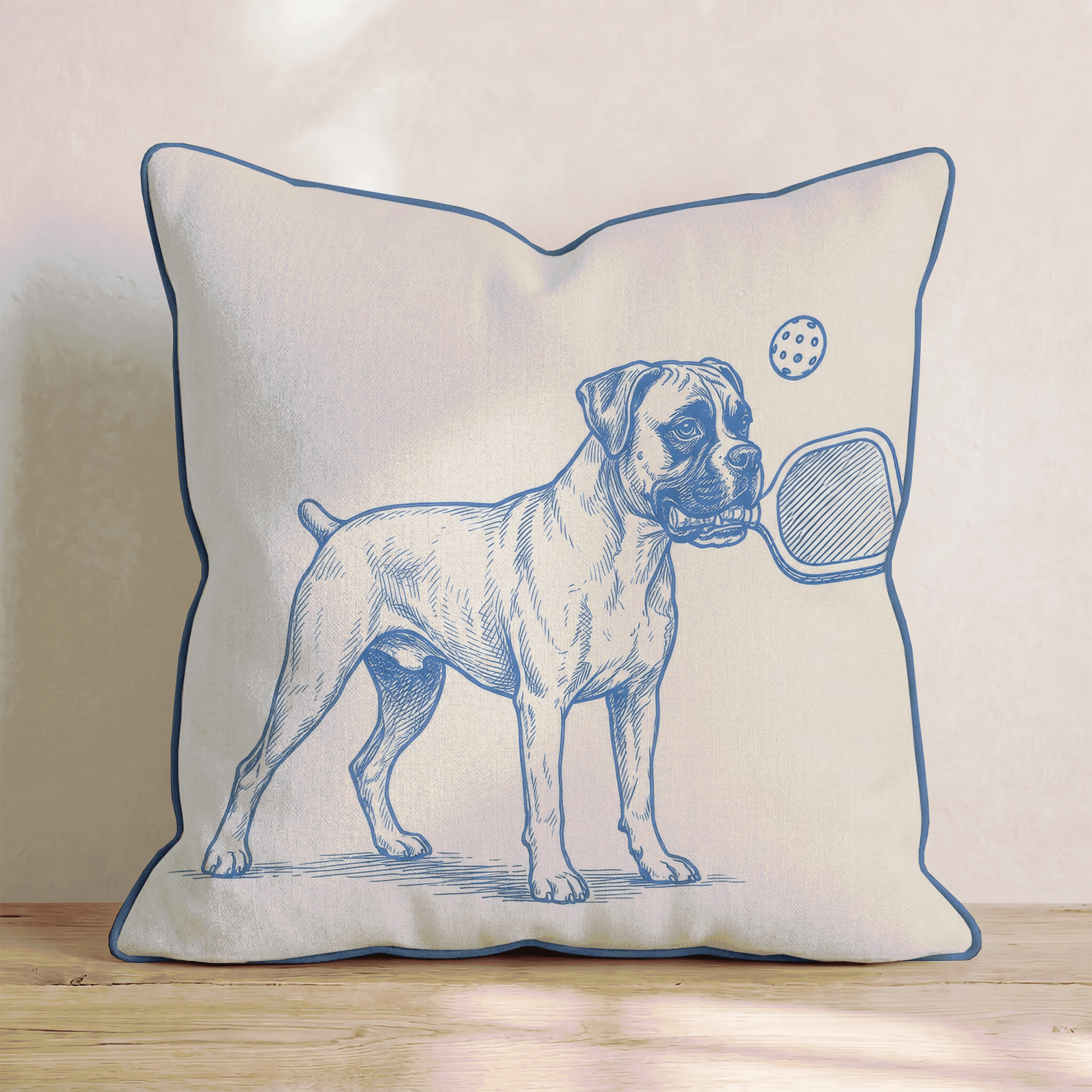 Boxer Pickleball Throw Pillow - Hillcroft Home