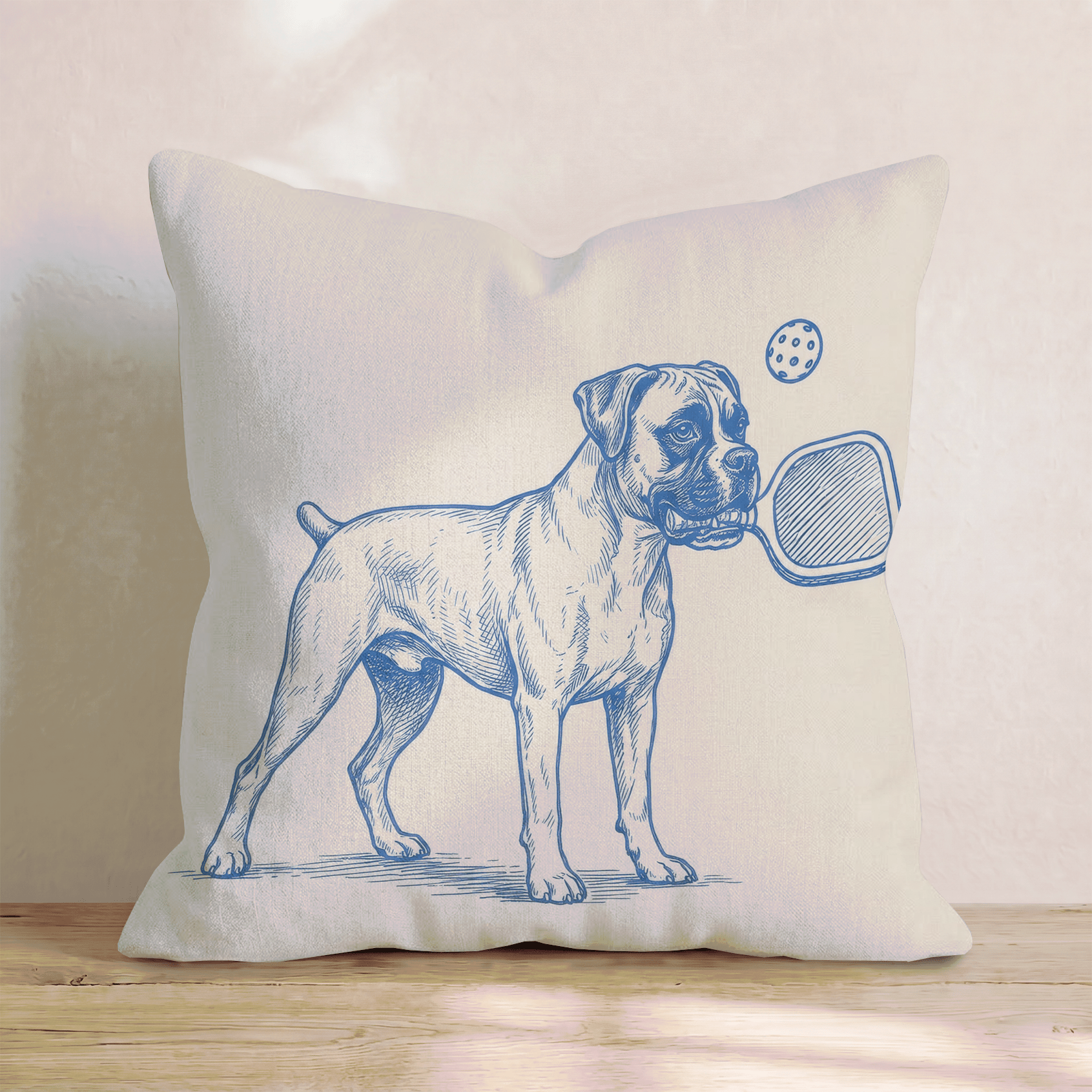 Boxer Pickleball Throw Pillow - Hillcroft Home