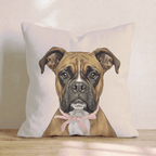 Boxer Portrait Throw Pillow - Hillcroft Home