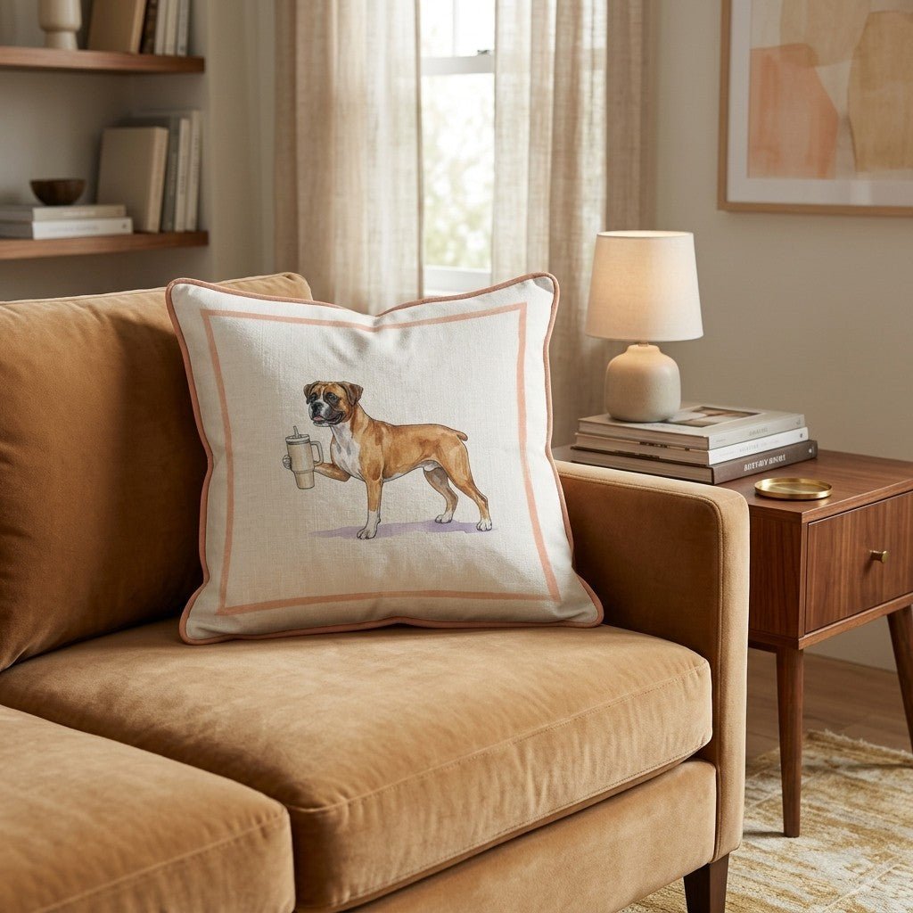 Boxer Tumbler Throw Pillow - Hillcroft Home