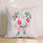 Boxing Santa Gloves Throw Pillow - Hillcroft Home