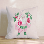 Boxing Santa Gloves Throw Pillow - Hillcroft Home