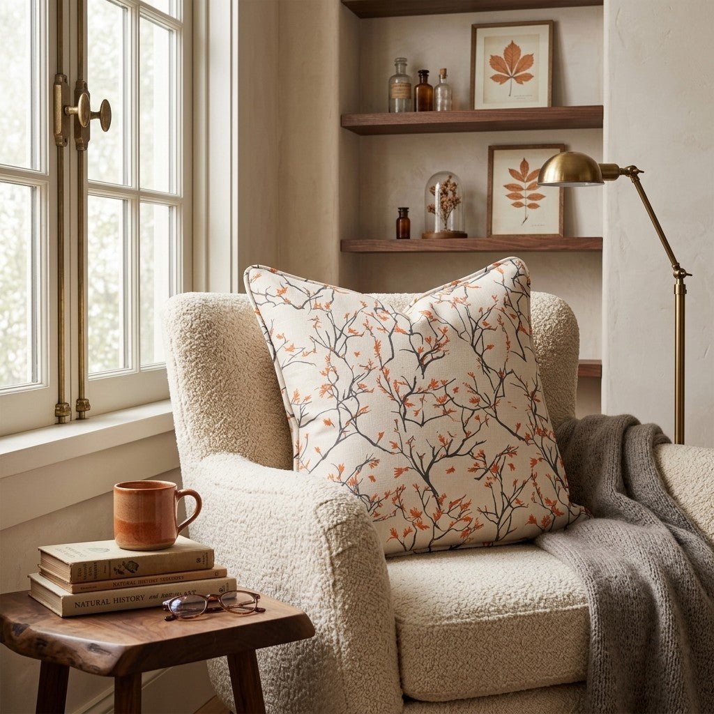 Branch & Ember Leaves Throw Pillow - Hillcroft Home