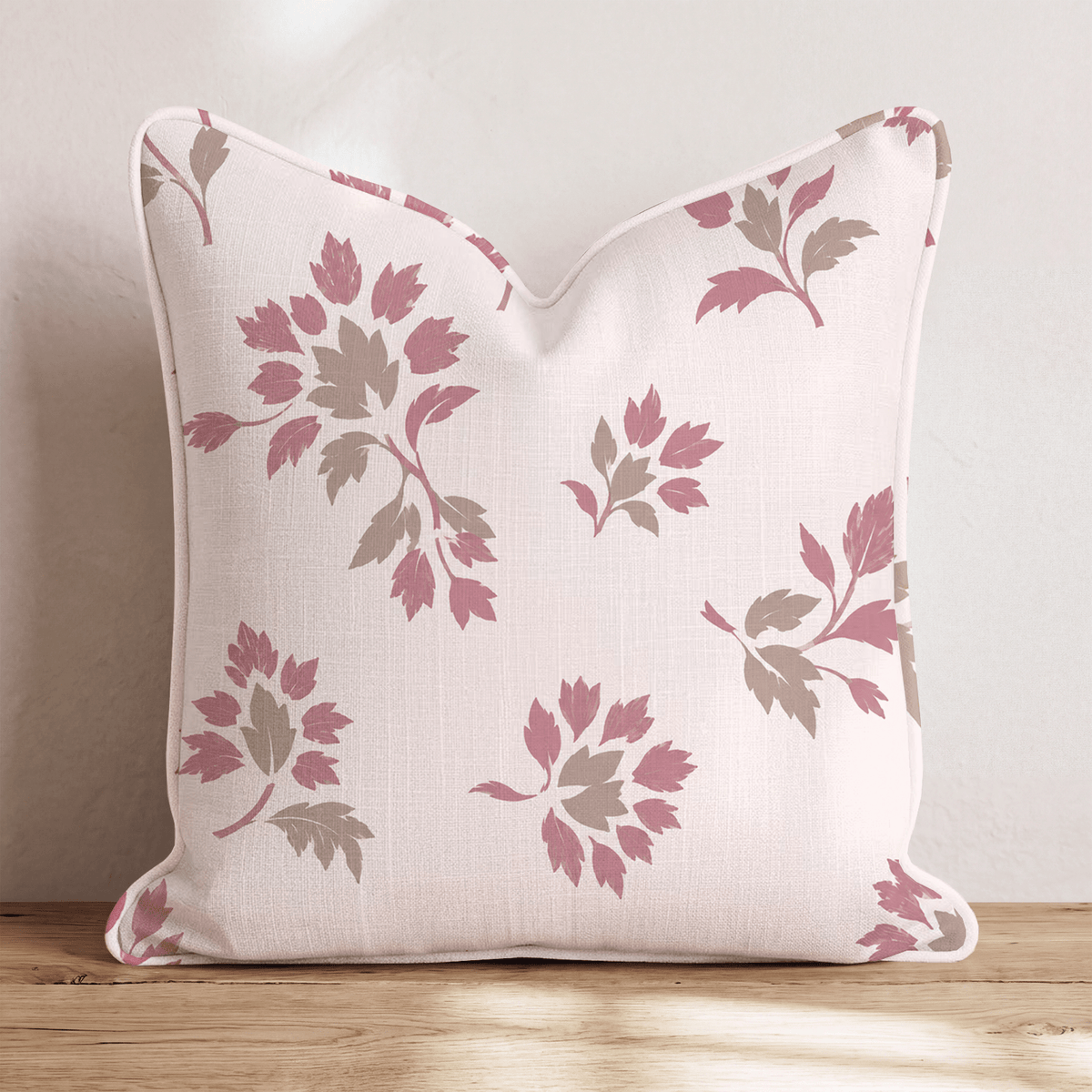 Briarwood Bloom Cranberry Throw Pillow throw pillow - Hillcroft Home