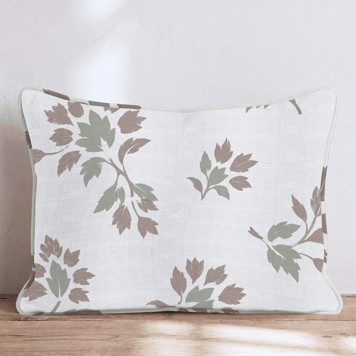 Briarwood Bloom Neutral Throw Pillow throw pillow - Hillcroft Home