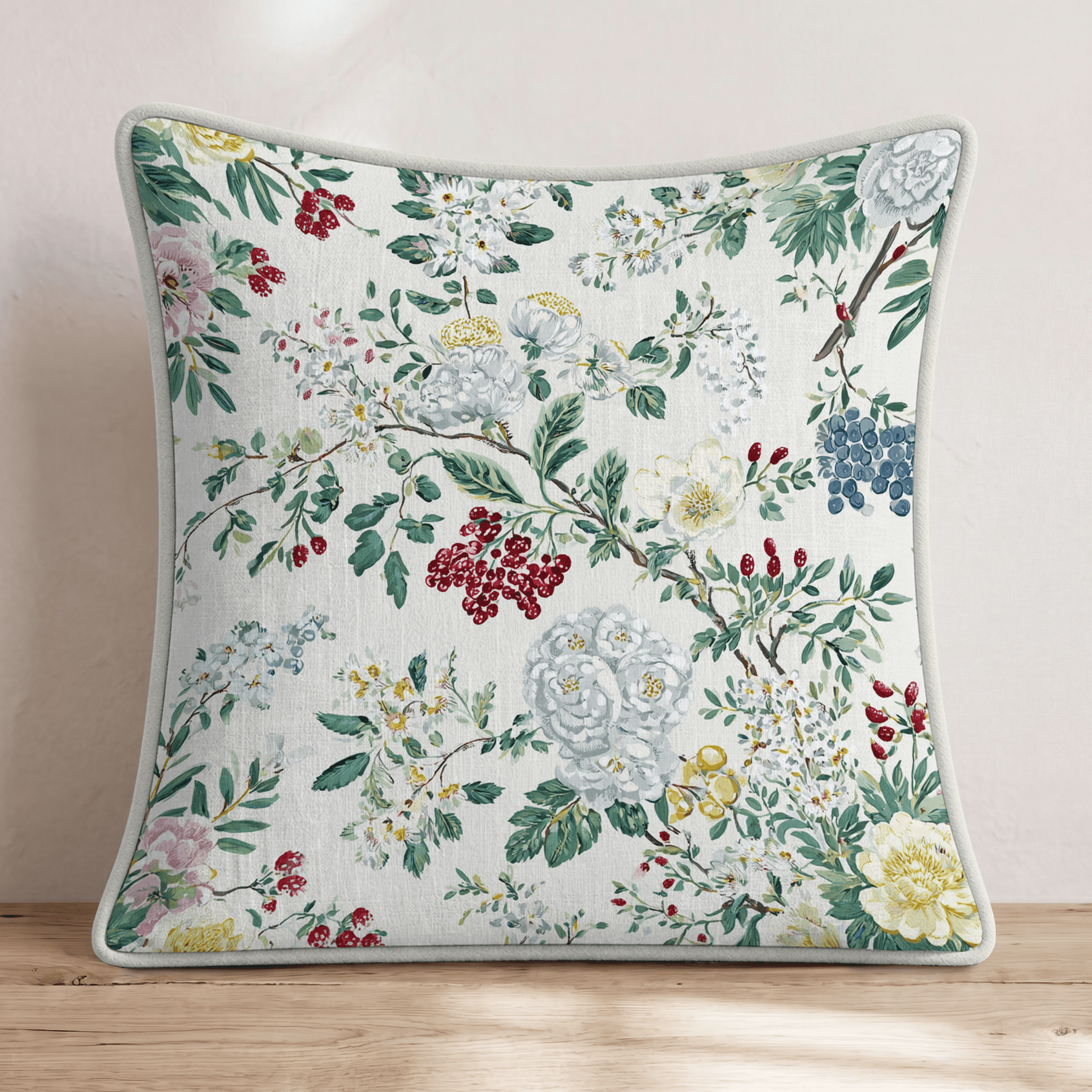 Bridal Botanical Throw Pillow - Hillcroft Home