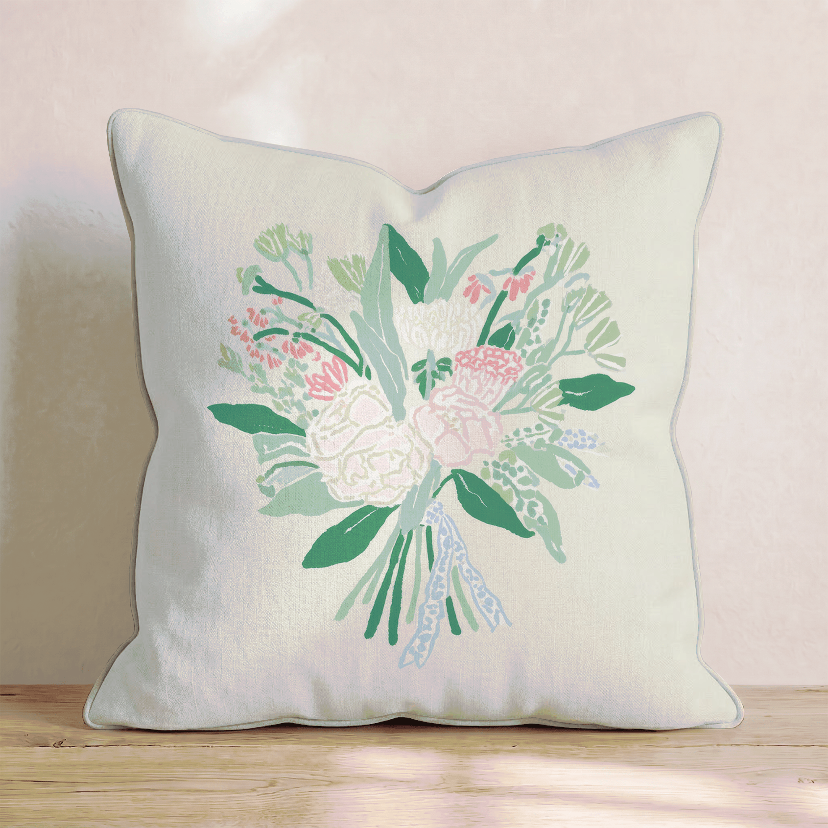 Bridal Bouquet Throw Pillow - Hillcroft Home