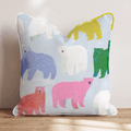 Bright and Fun Bears Throw Pillow - Hillcroft Home