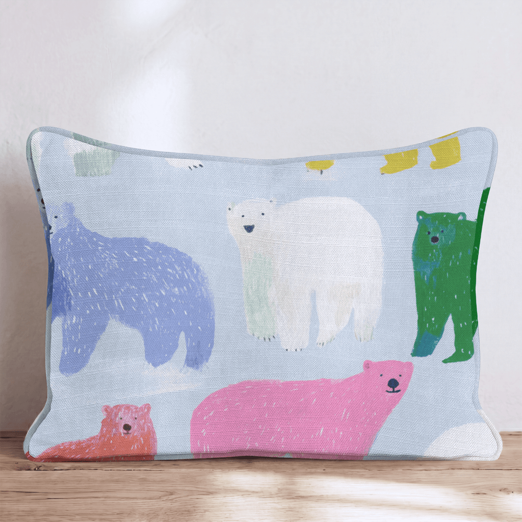 Bright and Fun Bears Throw Pillow - Hillcroft Home
