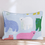 Bright and Fun Bears Throw Pillow - Hillcroft Home