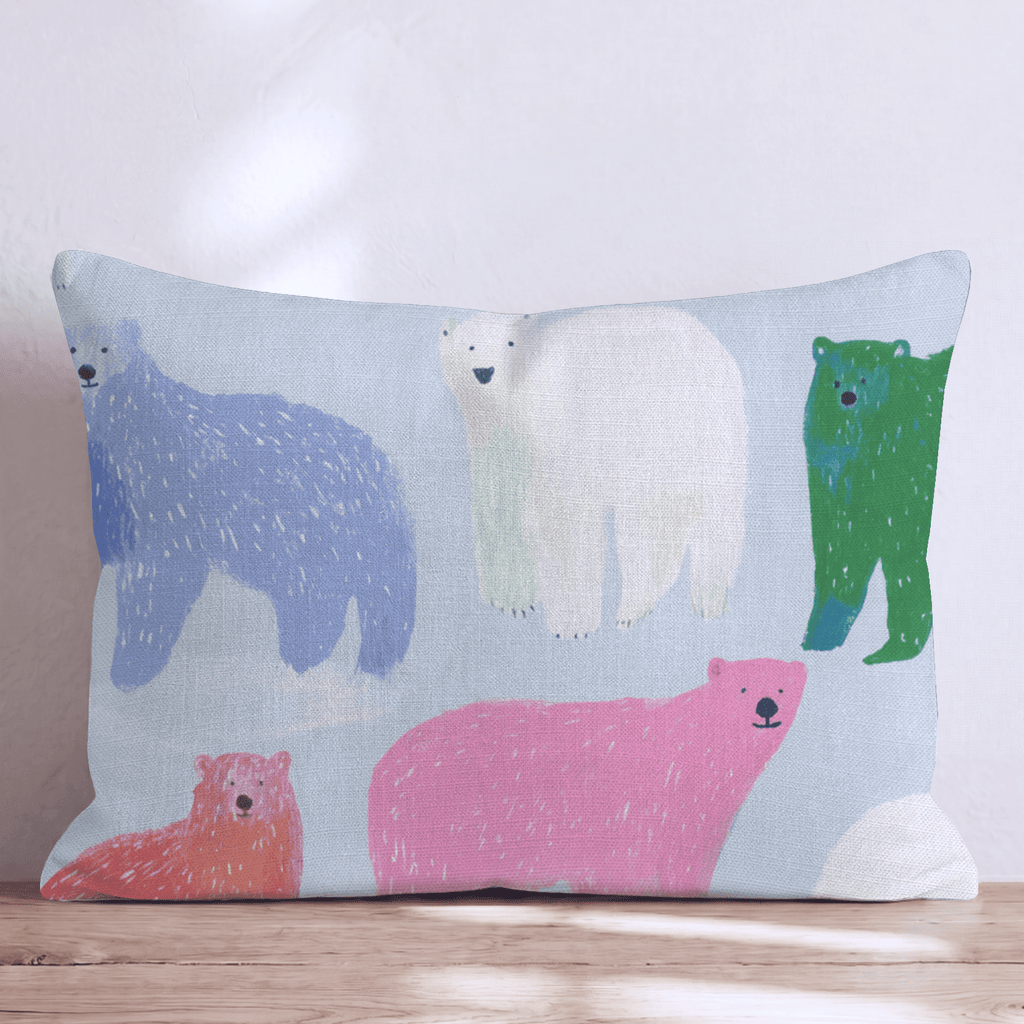 Bright and Fun Bears Throw Pillow - Hillcroft Home