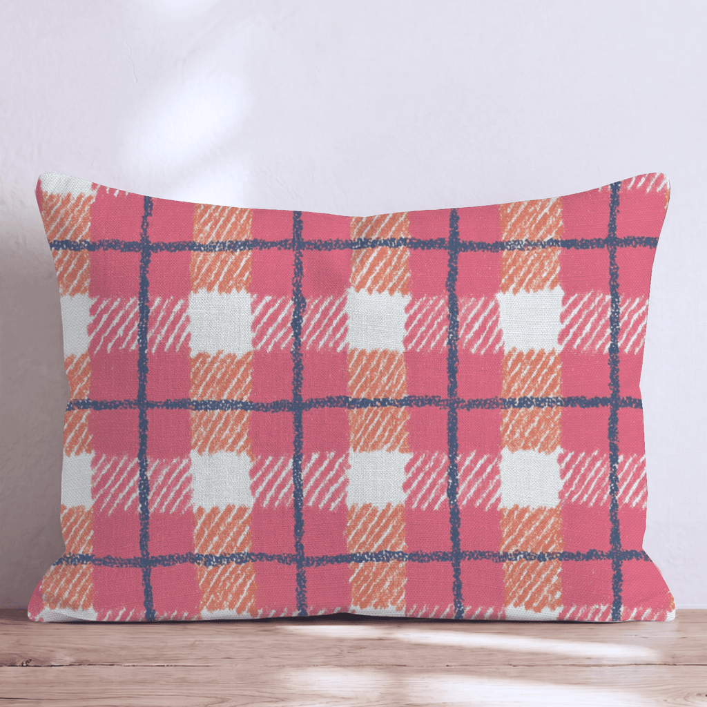 Bright Autumn Gingham Throw Pillow - Hillcroft Home